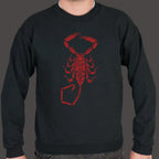 Scorpion - Red Scorpion Silhouette Design