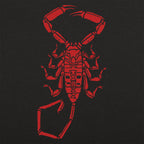 Scorpion - Red Scorpion Silhouette Design