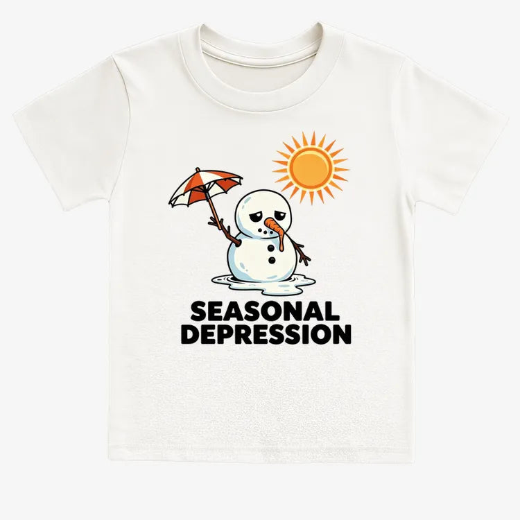 Seasonal Depression Melting Snowman