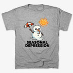 Seasonal Depression Melting Snowman