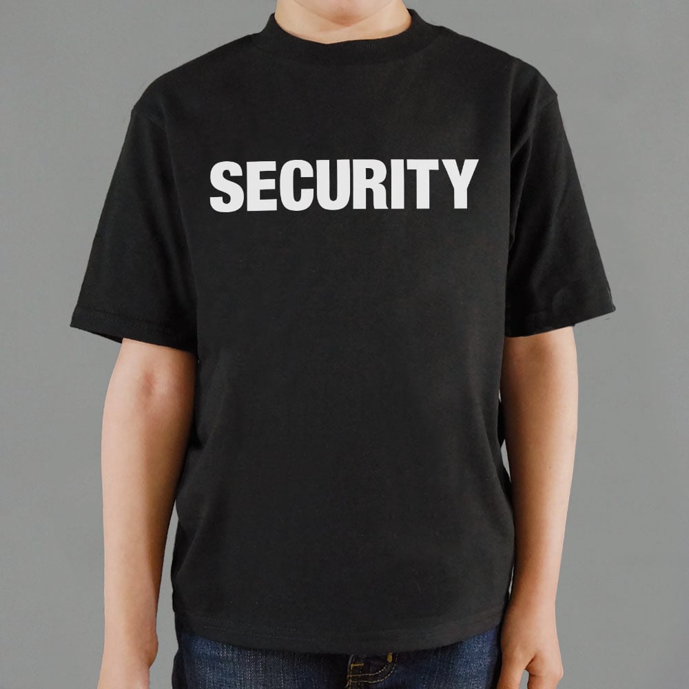 Security Bouncer Staff Costume Text Design