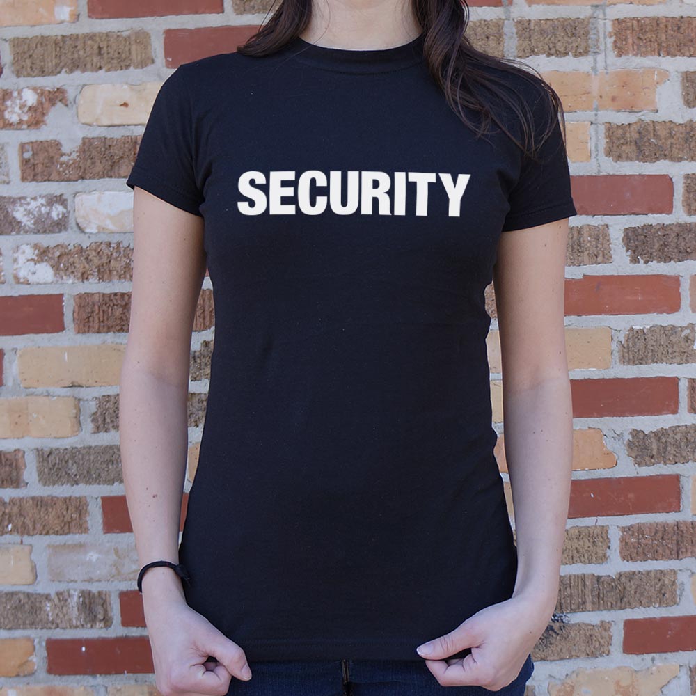 Security Bouncer Staff Costume Text Design