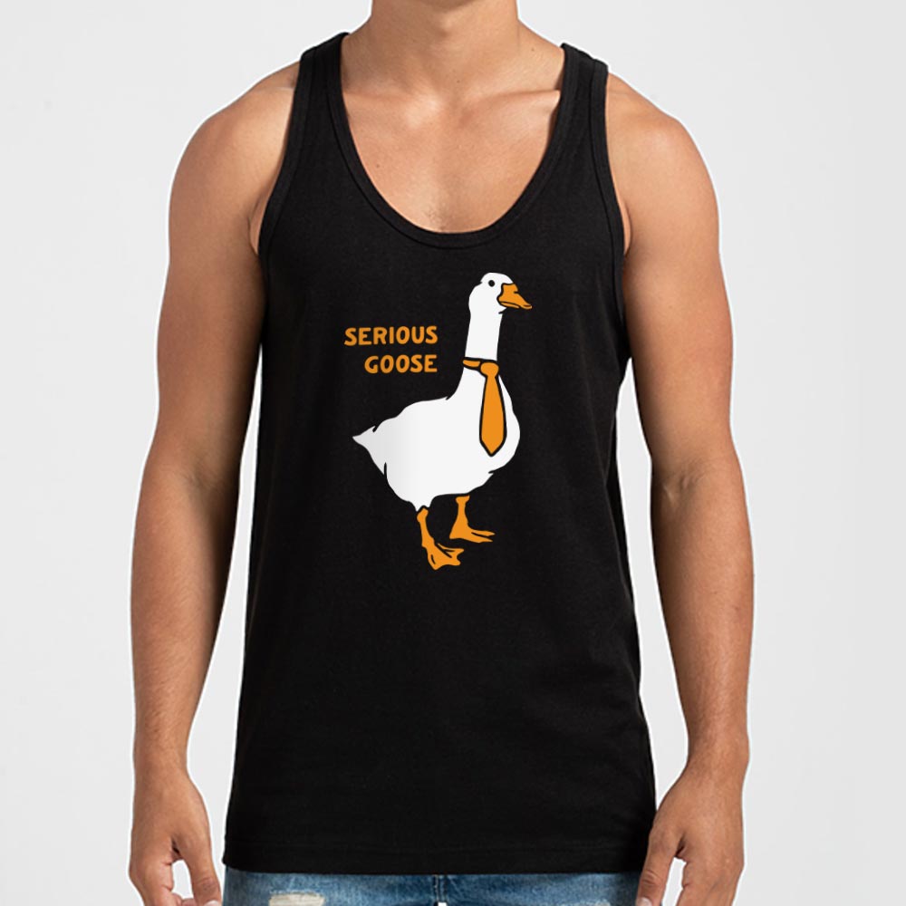 Serious Goose Wearing a Necktie