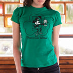 Shamrock Willie Cartoon Mouse Holding a Beer Mug