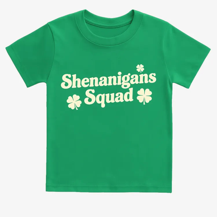 Shenanigans Squad St. Patrick's Day Four Leaf Clover Design