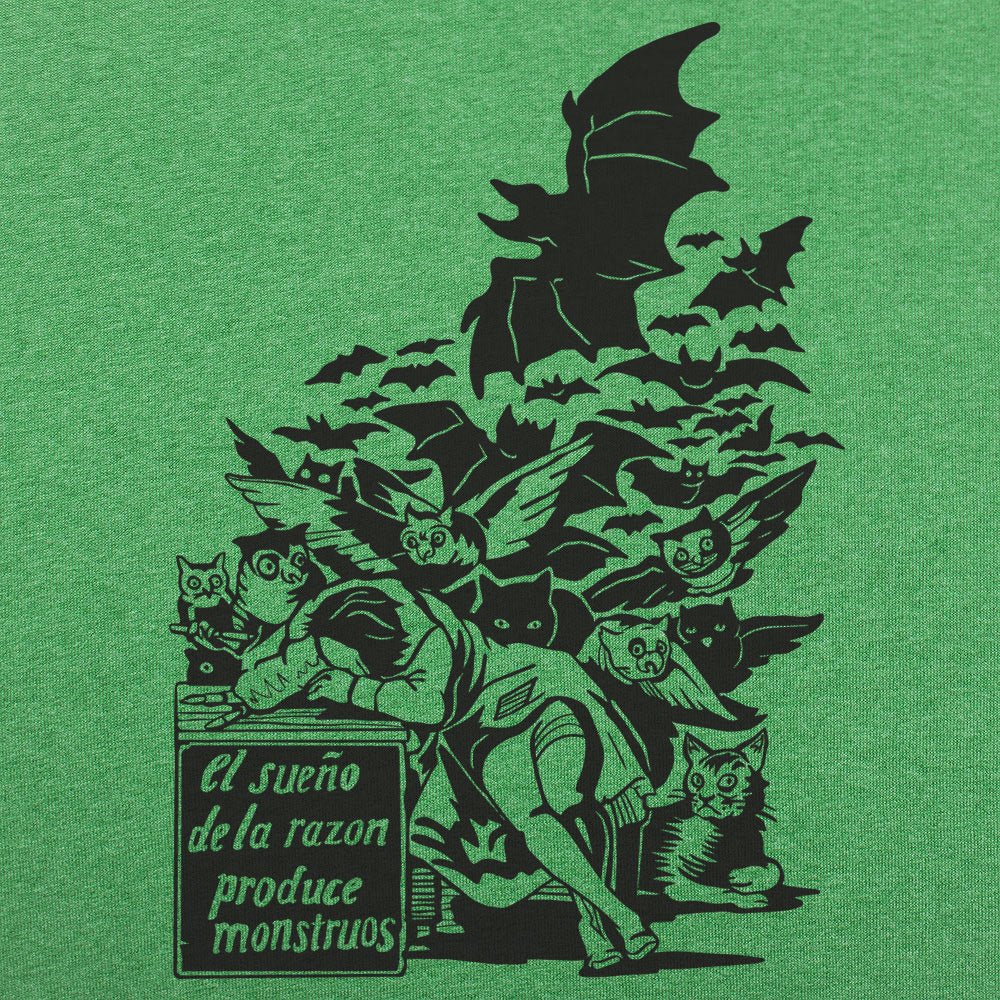 Sleep of Reason Produces Monsters. Goya Art with Owls and Bats