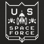 US Space Force Retro 8-Bit  Alien Invaders Graphic