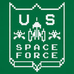 US Space Force Retro 8-Bit  Alien Invaders Graphic
