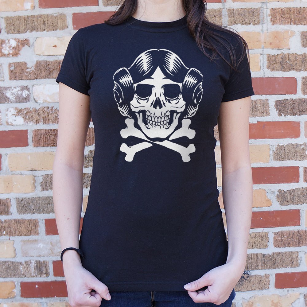 Space Princess Skull and Crossbones Graphic