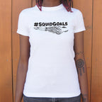 Squid Goals Hashtag Pun with Squid Illustration