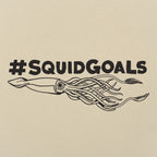 Squid Goals Hashtag Pun with Squid Illustration