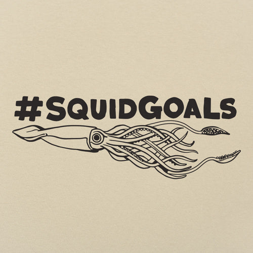 Squid Goals Hashtag Pun with Squid Illustration
