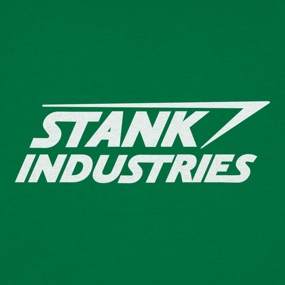 Stank Industries Superhero Company Parody Logo