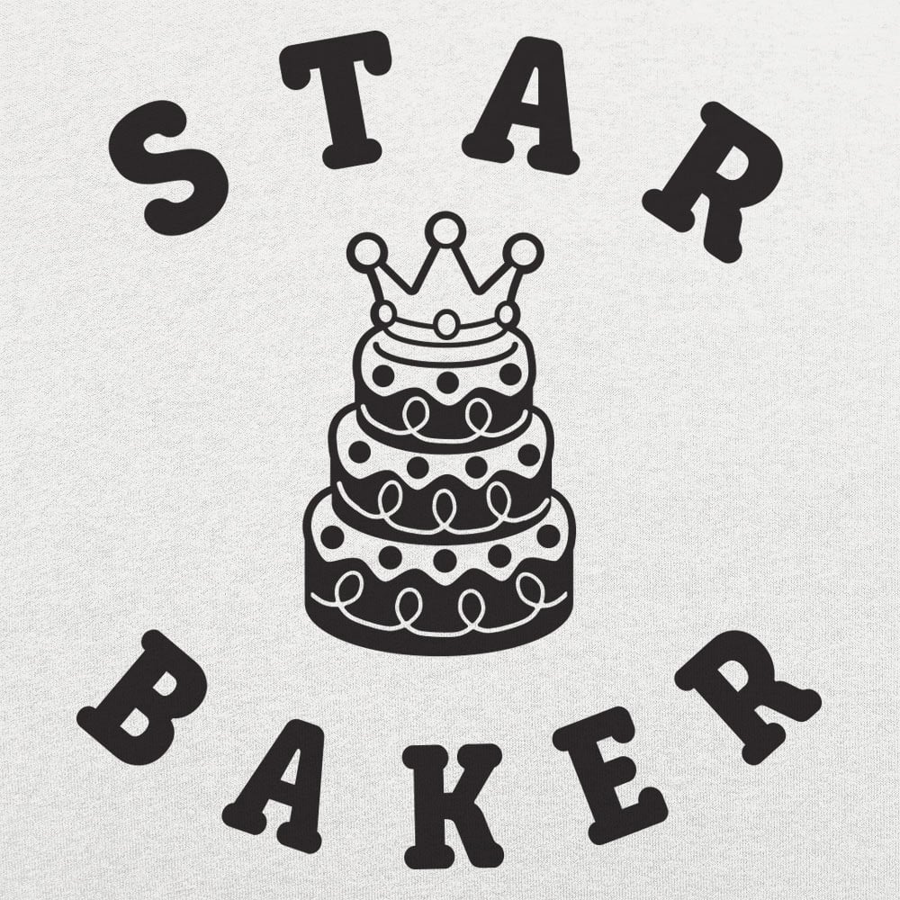 Star Baker Crowned Cake Baking Graphic