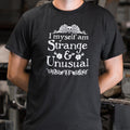 I Myself Am Strange and Unusual Gothic Skull Quote