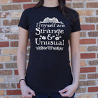 I Myself Am Strange and Unusual Gothic Skull Quote