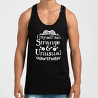 I Myself Am Strange and Unusual Gothic Skull Quote