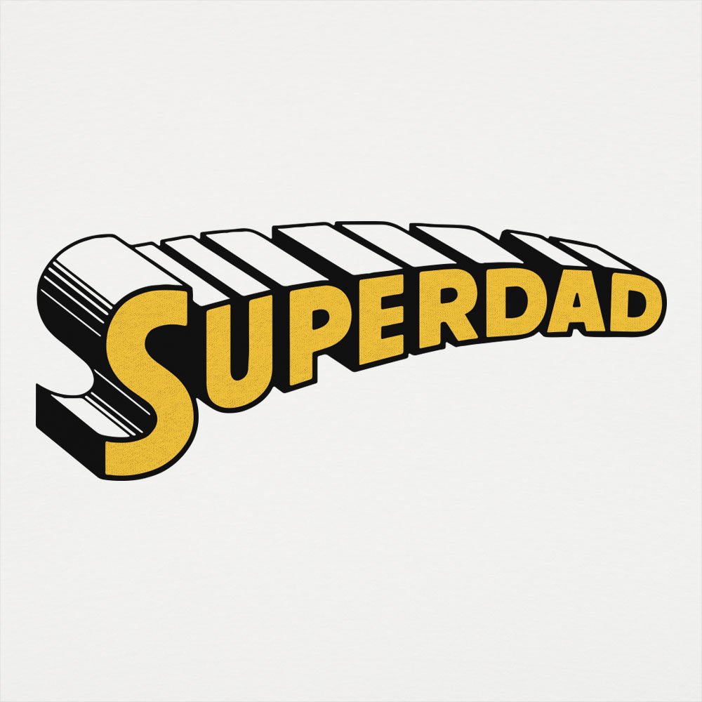 Superdad Comic Book Superhero Logo