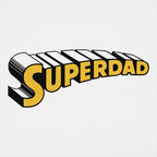 Superdad Comic Book Superhero Logo