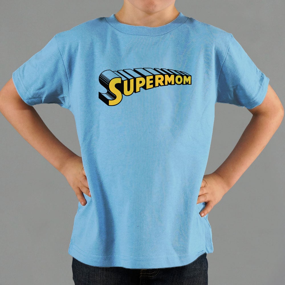 Supermom Comic Book Superhero Logo