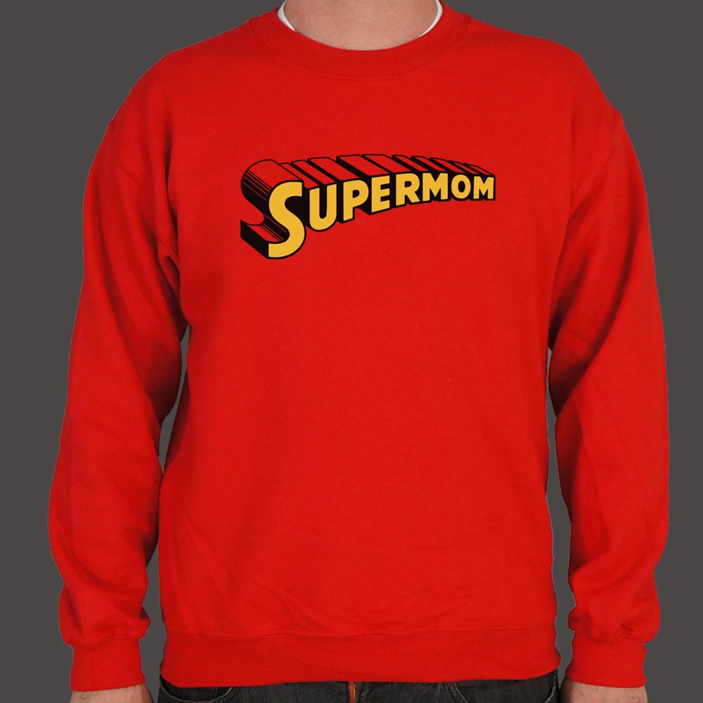 Supermom Comic Book Superhero Logo