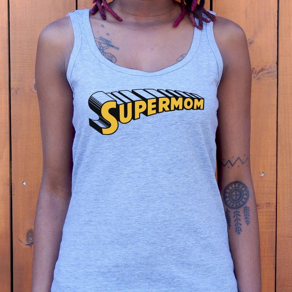 Supermom Comic Book Superhero Logo
