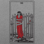 Tarot Card Eight Of Swords Blindfolded Woman Bound