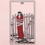 Tarot Card Eight Of Swords Blindfolded Woman Bound