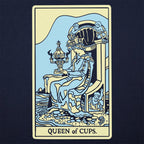 Tarot Queen of Cups Card on Throne with Chalice