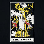 Tarot Tower. Lightning Striking Tower Card
