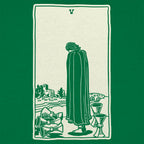 Tarot Five of Cups Card Hooded Figure Mourning