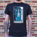 Tarot High Priestess Card with Moon and Pillars