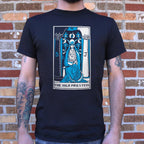 Tarot High Priestess Card with Moon and Pillars