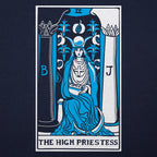 Tarot High Priestess Card with Moon and Pillars
