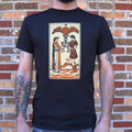 Tarot Two of Cups Lovers Toasting with a Winged Caduceus