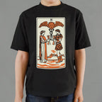Tarot Two of Cups Lovers Toasting with a Winged Caduceus