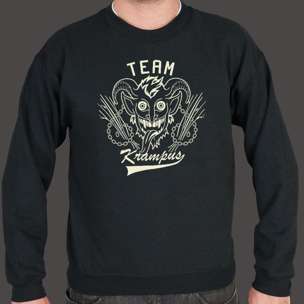 Team Krampus Horned Christmas Demon Graphic