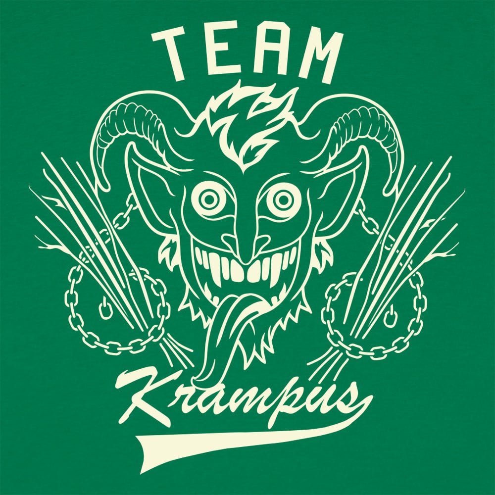 Team Krampus Horned Christmas Demon Graphic