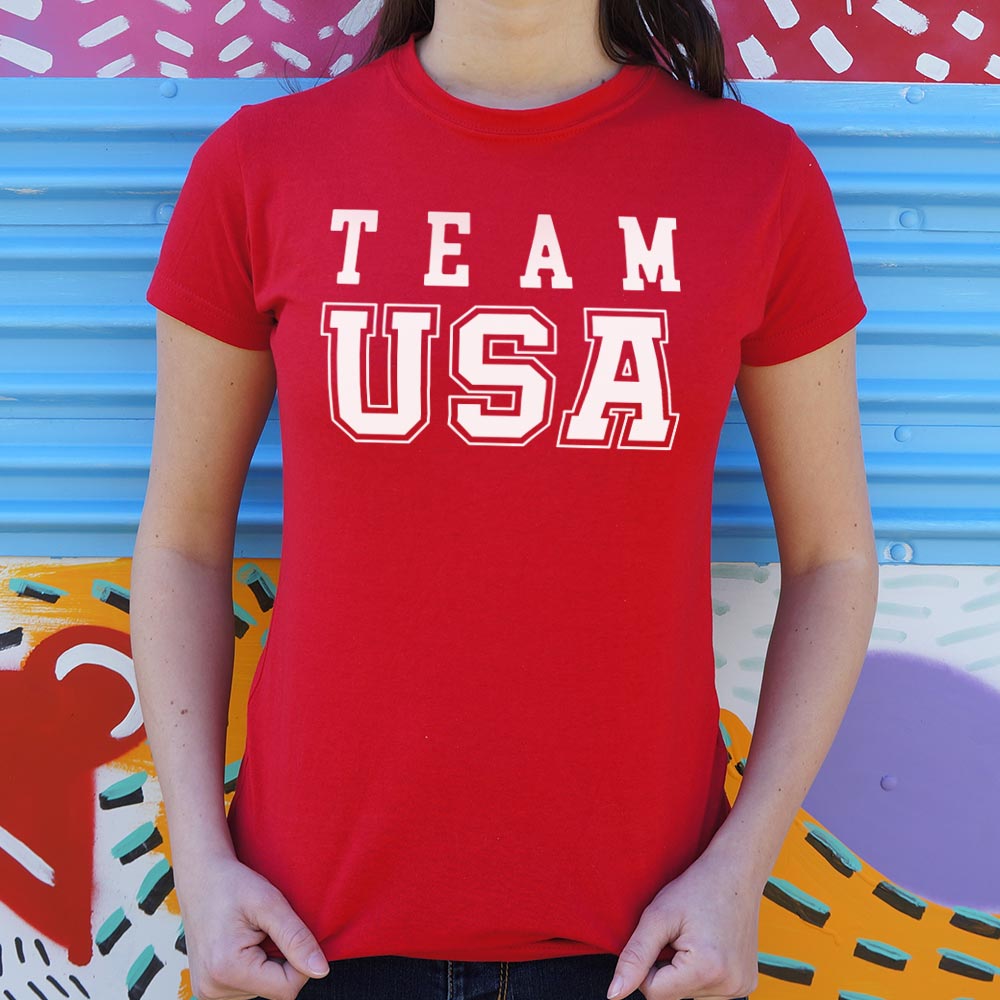 Team USA Varsity Style Patriotic Sports Graphic