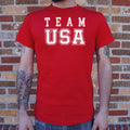 Team USA Varsity Style Patriotic Sports Graphic