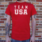 Team USA Varsity Style Patriotic Sports Graphic
