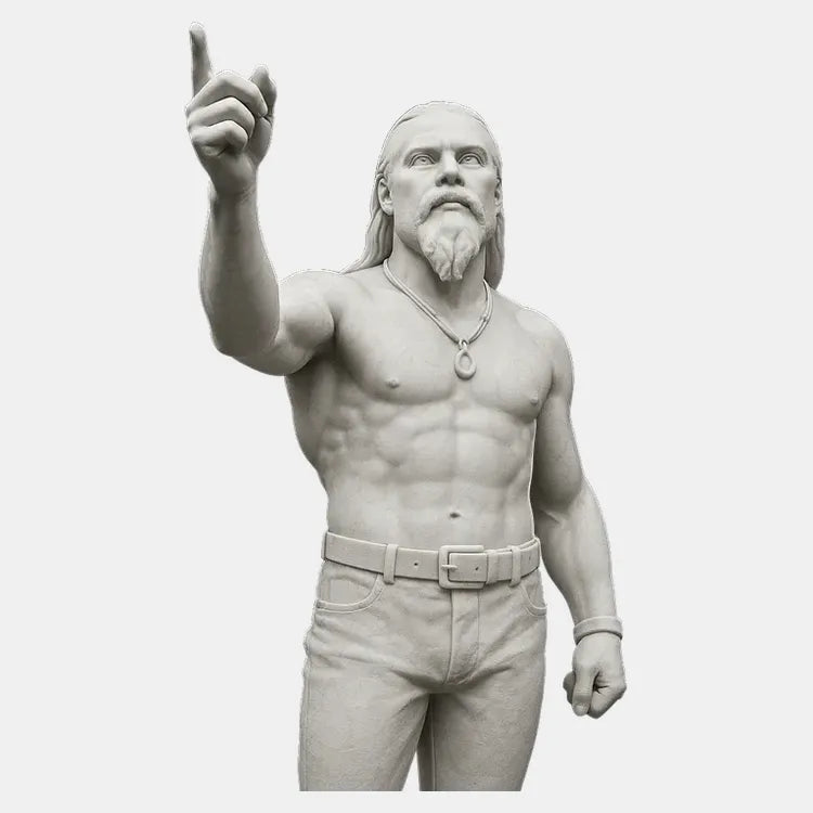Techno Viking Statue