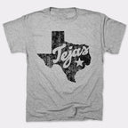 Tejas Texas State Silhouette with Lone Star