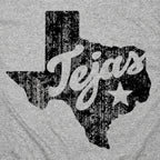 Tejas Texas State Silhouette with Lone Star