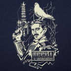 Nikola Tesla with Lightning Coil and Pigeon