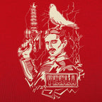 Nikola Tesla with Lightning Coil and Pigeon