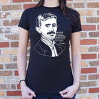 Nikola Tesla Portrait with Virtues and Failings Quote
