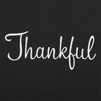 Thankful Cursive Script Thanksgiving Design