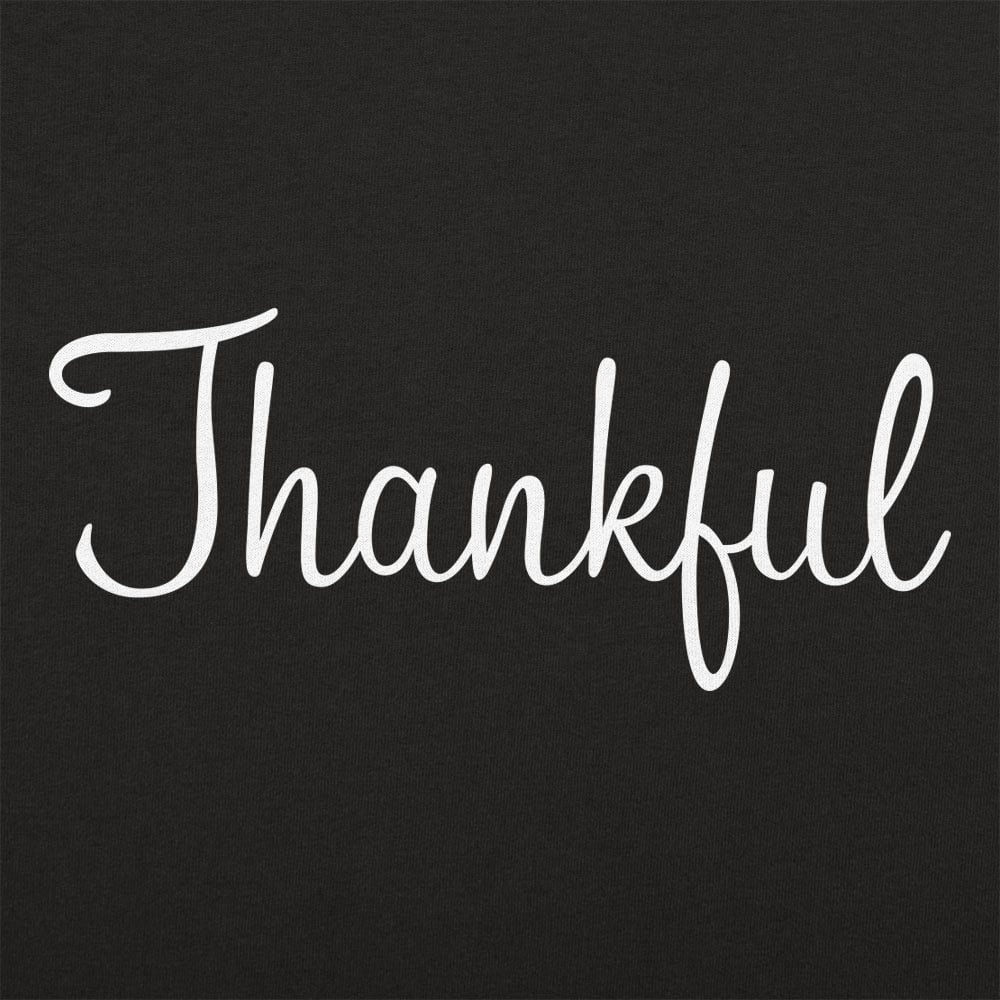 Thankful Cursive Script Thanksgiving Design