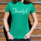 Thankful Cursive Script Thanksgiving Design